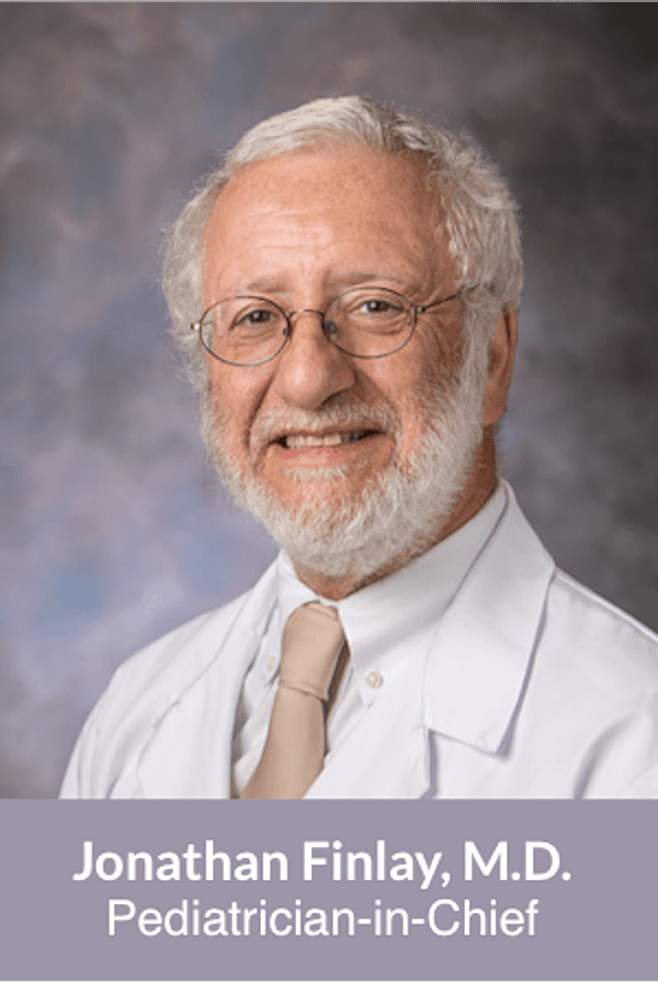 Dr. Jonathan Finlay, Pediatrician-in-Chief